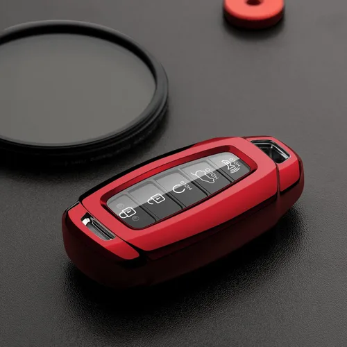 Miniatura 2 de Funda para llave de coche Hyundai 2024 2021 2022 2023 Accesorios Rojo
