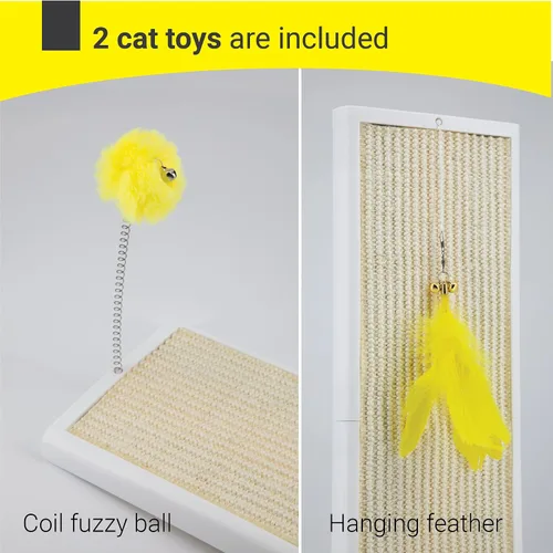 Miniatura 6 de SVD.PET Poste rascador para gatos, almohadilla de sisal natural para gatos, rascador de gatitos con almohadilla de sisal natural reemplazable