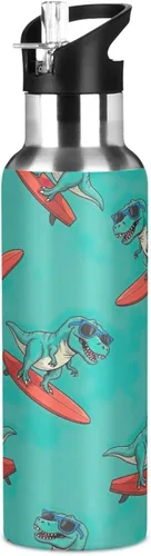 Miniatura 8 de Cute Funny Dinosaurs Green Stainless Steel Vacuum Insulated Water Bottle 32 Oz, BPA-Free Sport Water Bottle Leakproof Water Bottles