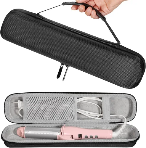 Estuche de viaje para alisador de cabello, herramientas calientes, rizador, estuche para alisador de viaje, peine caliente eléctrico, plancha plana