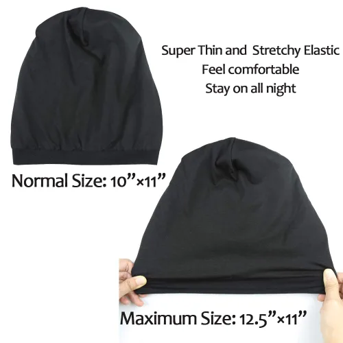 Miniatura 44 de Alnorm - Gorro con forro de satén y suave banda elástica para hombres y mujeres, talla única Se ajusta a la mayoría