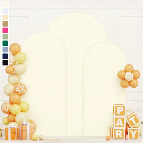 Miniatura 18 de Cubierta de Arco de Boda Verde Cazador 3.3x6.6 pies Spandex Elástico Chiara Cubierta de Telón de Fondo para Soporte de Arco de Parte Superior
