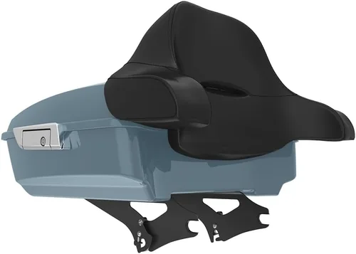Miniatura 154 de King Tour Pack para Harley Alpine Green, cierre de paquete turístico, portaequipajes superior, soporte de montaje negro, placa de metal para Harley
