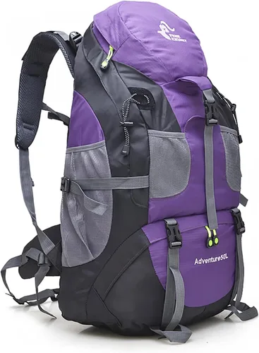 Miniatura 15 de Bseash Mochila de senderismo de 50 L, resistente al agua, ligera, mochila deportiva para deportes al aire libre, bolsa de viaje para camping, Azul