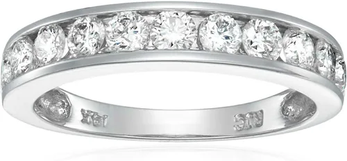 Miniatura 9 de VIR JEWELS Anillo de boda de diamante blanco de 1 cttw a 2 quilates para mujer, juego de canales de oro de 14 quilates, tamaño 4.5-10