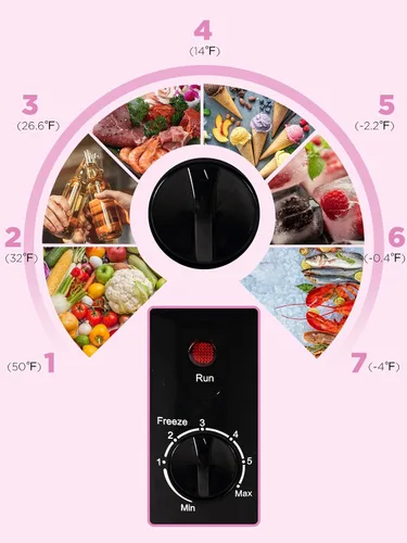 Miniatura 5 de KRIB BLING Congelador de pecho, termostato ajustable, congeladores compactos con cesta de almacenamiento extraíble para casa, cocina, garaje, Negro