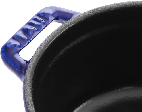 Miniatura 6 de Staub Mini Cocotte Redondo de Hierro Fundido de 0.25 cuartos - Azul oscuro, fabricado en Francia