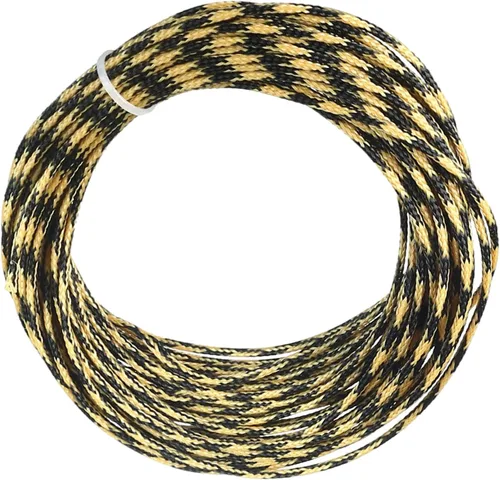 Miniatura 11 de Bettomshin Manga de gestión de cables negra y amarilla, 0.63 pulgadas de ancho, protector de cable PET ignífugo de 16.4 pies (16.4 ft)