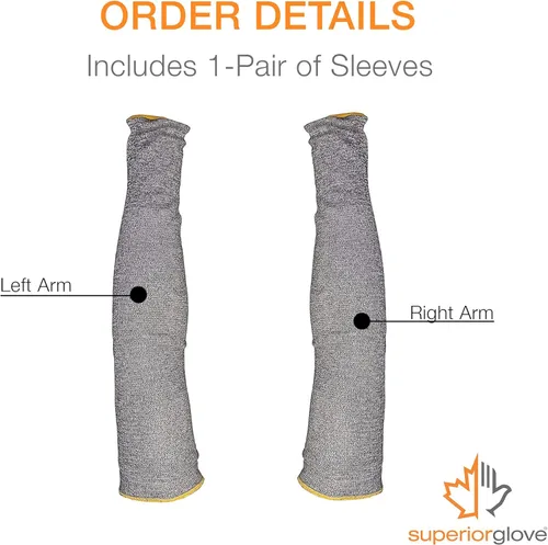 Miniatura 8 de Manga resistente al corte, Stay Cool gris de TenActiv sin agujero para el pulgar, longitud de 18" Sin orificio para el pulgar