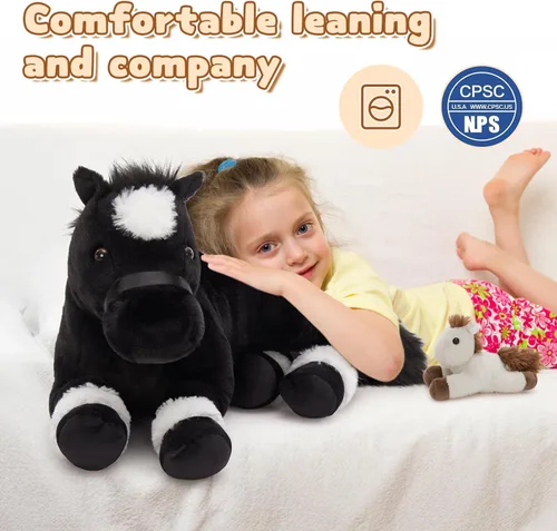 Miniatura 5 de MaoGoLan Mono gigante de peluche con bebés, juguete de peluche suave con plátano regalo para niños, niñas, niños, mamá y 3 bebés pequeños colgantes