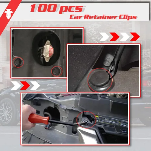 Miniatura 6 de OTUAYAUTO 100 piezas de clips para parachoques, clips de remplazo de forro de defensa de 10 mm para Honda Accord 1999-2011, clips de retenedores