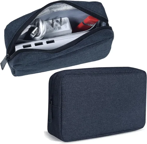 Miniatura 9 de CAAORDKSO Organizador de Electrónicos Estuche de Viaje, Organizador de Cables Bolsa Organizadora de Cables de Viaje Impermeable Portátil Estuche
