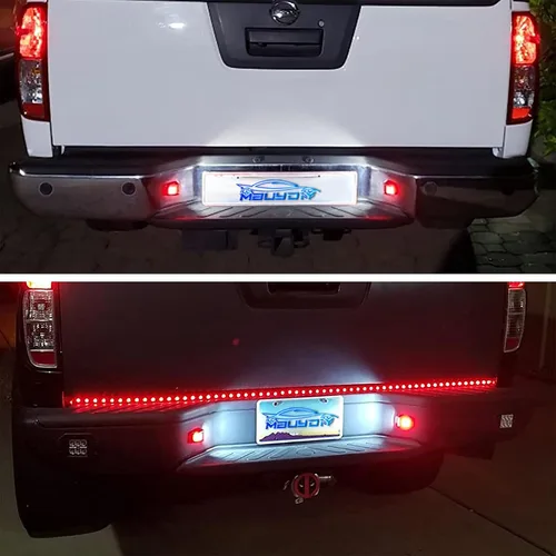 Miniatura 5 de Conjunto de lámparas LED para placa de matrícula con tubo de neón OLED rojo compatible con Frontier 2007-2021, Armada Xterra 2008-2015, Titan Suzuki