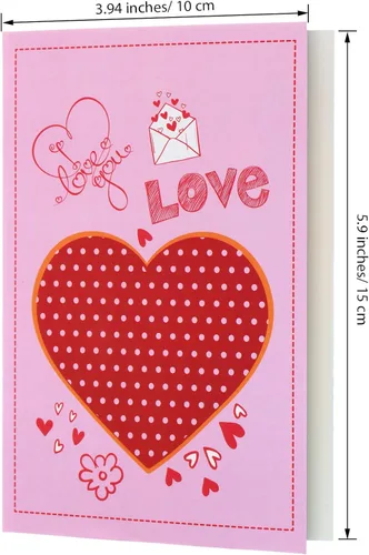 Miniatura 2 de Zonon 48 tarjetas para el día de San Valentín con sobres, tarjetas de felicitación a granel para niños de 4 x 6 pulgadas, tarjetas postales de San