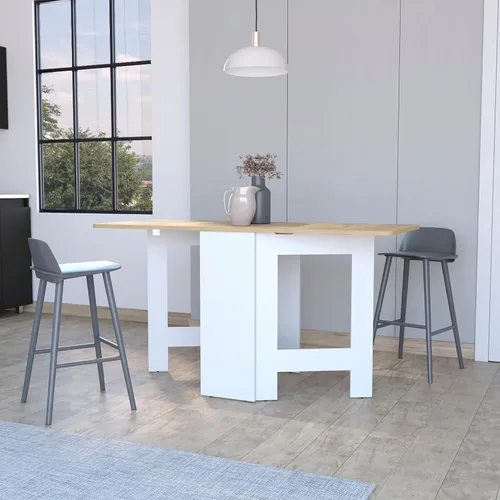 White and Folding Dining Table
