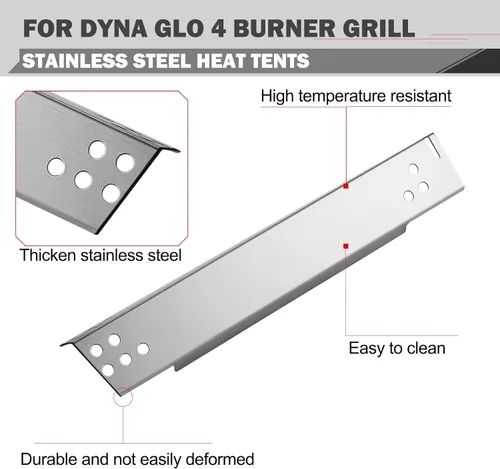 Miniatura 3 de 70-01-791 Piezas de repuesto del escudo térmico para Dyna Glo Grill Parts DGP483SSN-D DGP483SSN DGP483CSP-D Tiendas de calor Dyna Glo 4 piezas