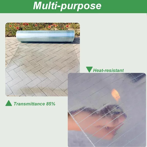 Miniatura 6 de Hoja de techo de policarbonato transparente, dosel de invernadero de plástico resistente a los rayos UV, paneles de aislamiento transparentes