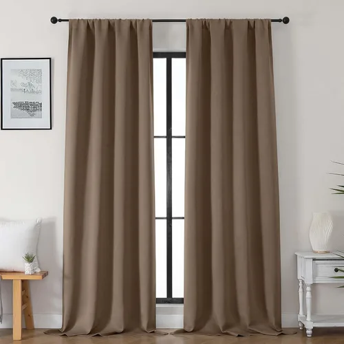 Miniatura 67 de Gwine Cortinas opacas para dormitorio, 54 pulgadas de largo, paneles de cortina de ventana con aislamiento térmico y reducción de ruido, cortinas