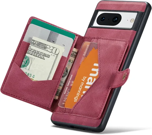 Miniatura 13 de Funda para Google Pixel 6 Pro, cartera magnética desmontable con ranura para efectivo, soporte de carga inalámbrica, función atril compatible