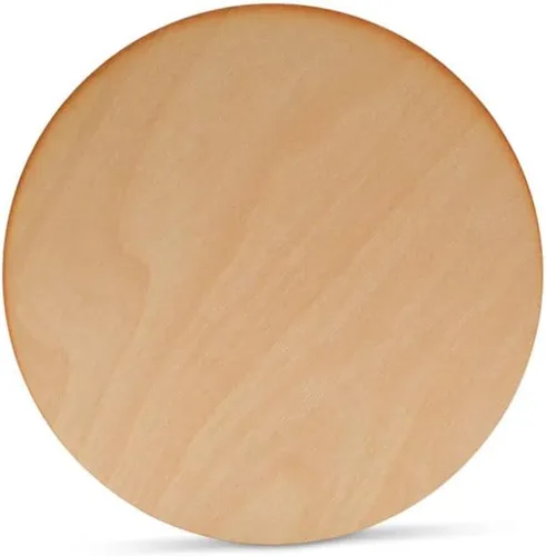 Círculos de madera contrachapada de 6 pulgadas, 1/8 pulgadas de grosor, recortes redondos de madera, paquete de 5 círculos de madera contrachapada