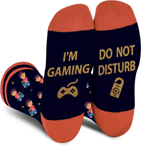 Calcetines divertidos para videojuegos, calcetines novedosos para hombres, mujeres, adolescentes y niños, calcetines de vestir de algodón, regalo