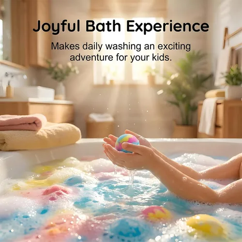 Miniatura 8 de Bombas de baño para niños con sorpresa en el interior, paquete de 20 bombas de baño para niños, rellenos de cesta de Pascua, regalos de Pascua