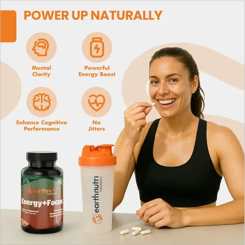 Miniatura 2 de EarthNutri Suplemento Energy + Focus – Aumento de energía y enfoque cerebral y memoria con PeakO2, AlphaSize, Cognizin, PurCaf, Teacrina, Acetil