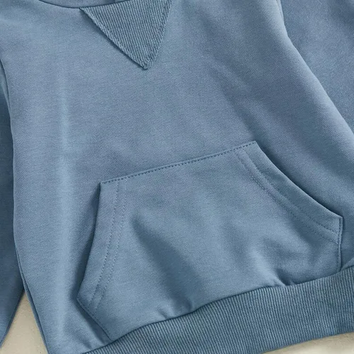 Miniatura 157 de Conjunto de ropa de otoño e invierno para bebé y niño, sudadera larga con capucha y pantalones para niños pequeños, 6, 12, 18, 24 meses, 2T