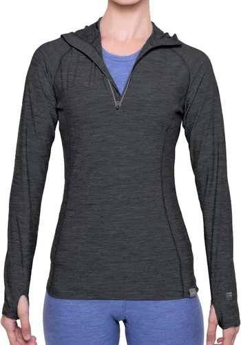 Miniatura 3 de MERIWOOL Sudadera con capucha para mujer, ligera, de lana merina, manga larga, térmica