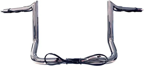Miniatura 4 de Dominator Industries Perchas de gancho de carne cromadas de 1 1/4 pulgadas precableadas de 12 pulgadas compatibles con Harley-Davidson Bagger