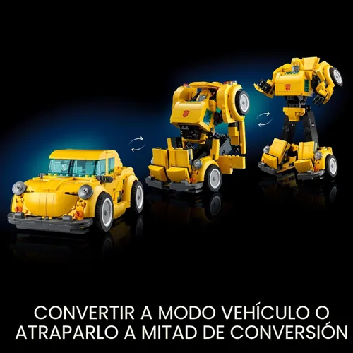 Miniatura 6 de Figura de acción LEGO Icons Transformers Bumblebee, juguete coleccionable de robot para adultos, set de construcción de modelo basado en la película