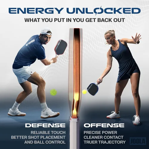 Miniatura 3 de JOOLA Pro V Pickleball Paddle - 14mm/16mm - Raw Carbon Fiber Textured Surface - Enhanced Frame & Propulsion Core, USAPA & UPA-A Certified, NFC Chip