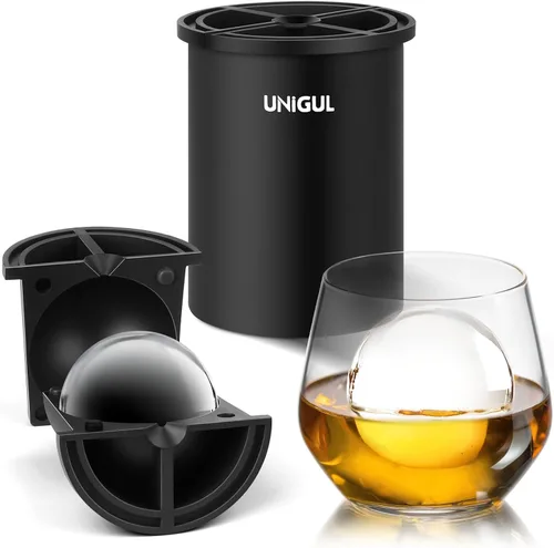 Miniatura 6 de Fabricador de Cubitos de Hielo Transparentes, Molde para Bolas de Hielo de Acero Inoxidable de 2.5", para Whisky y Cócteles, Moldes de Cubitos