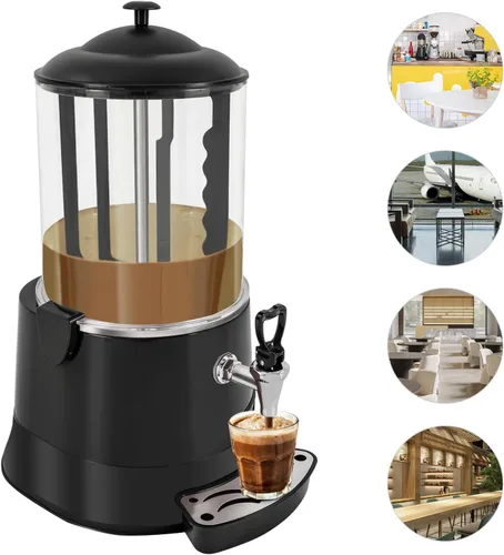Miniatura 3 de Dispensador comercial de chocolate caliente de 10 L, calentador de bebidas calientes, máquina para hacer chocolate caliente, olla de bebidas