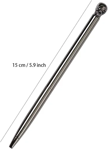 Miniatura 5 de 8 bolígrafos de metal con tinta negra, juego de bolígrafos delgados metálicos brillantes, decoración de fiesta de boda, suministros escolares