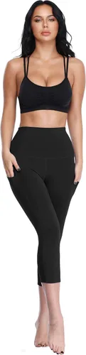 Miniatura 6 de CADMUS Womens High Waist Workout Legging Capris for Yoga w Side Pockets