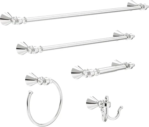 Miniatura 3 de Delta Vessona - Toallero de 18 pulgadas para baño, cromo pulido, toallero para baño, toallero de pared para baño, montaje en pared, VES18-PC