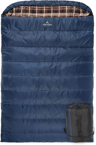 Miniatura 11 de Teton Mammoth - Saco de dormir doble tamaño Queen - Una bolsa cálida que toda la familia puede disfrutar, ideal para camping, caza y campamento Verde