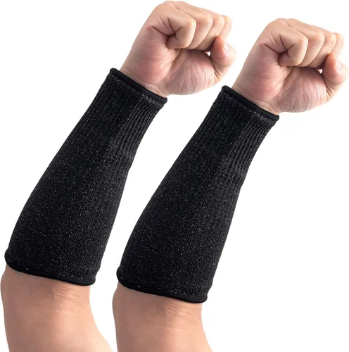 PAGOW Mangas resistentes a cortes para protección de brazos, protector de antebrazo a prueba de mordeduras, mangas de jardinería para piel fina