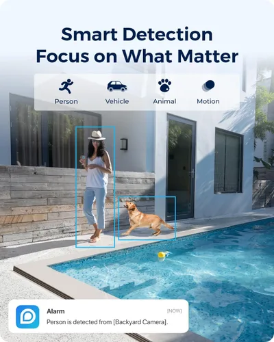 Miniatura 6 de REOLINK Cámaras de seguridad 4K Sistema inalámbrico para exteriores, almacenamiento local cifrado de 1 año, visión nocturna a color, Wi-Fi