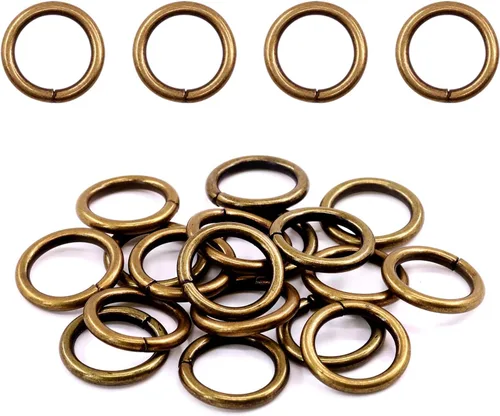 Miniatura 9 de Swpeet 60 anillos de metal multiusos de bronce resistentes de 5/4 de pulgada a 1.260 in para bolsas de hardware, anillos de mano, accesorios