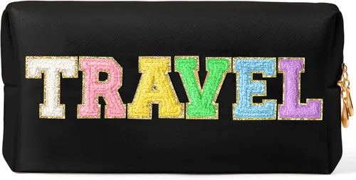 Miniatura 15 de CY2SIDE Bolsa de maquillaje con parche de letras coloridas, Negro, Enfermera-withe