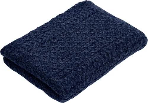 Miniatura 3 de SAOL Manta de cama tamaño King Irish Aran de lana merina suave, 92 x 78 pulgadas (verde)