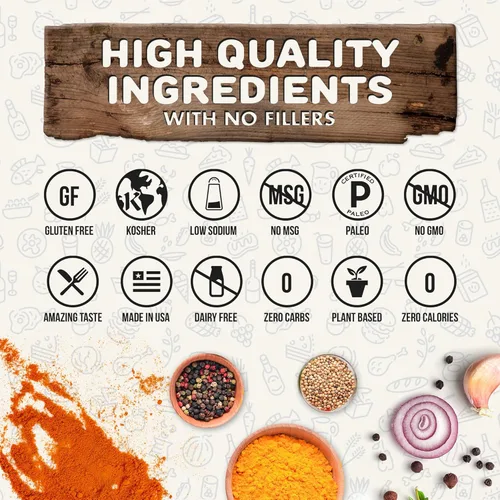 Miniatura 5 de Mezcla de Condimentos con Sabor a Queso de FlavorGod - Mezcla de Especias Premium Totalmente Natural y Saludable para Pollo, Verduras, Ensalada