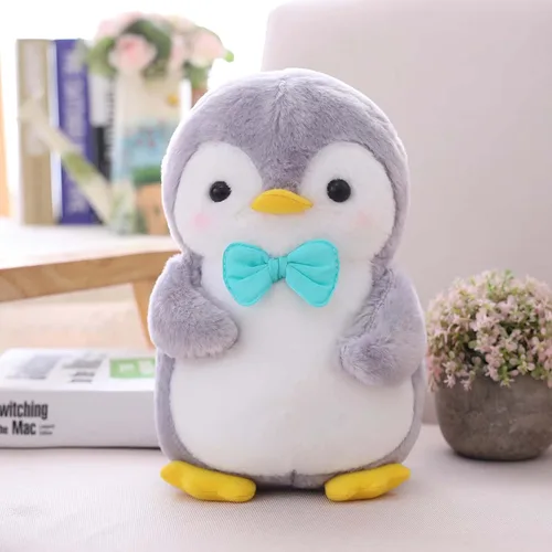Miniatura 6 de Pingüino de peluche de animales del océano, juguetes de muñecas, decoraciones de regalos para niños y niñas, 10 pulgadas (azul)