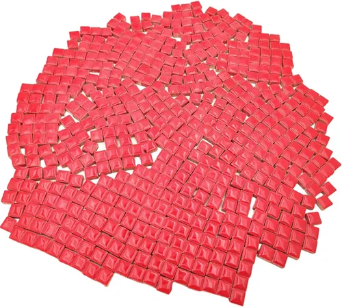 Miniatura 19 de 500 PCS / 1.1 LB Azulejos de Mosaico Cuadrados de Cerámica, 0.4 x 0.4 pulgadas Hechos a Mano para Hacer Micro Azulejos de Mosaico Creativos