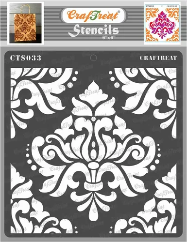 Miniatura 5 de CrafTreat Plantillas para álbumes de recortes, plantillas de mandala de brocado para pintar en madera, paredes, muebles, lienzo, papel, tela, suelo