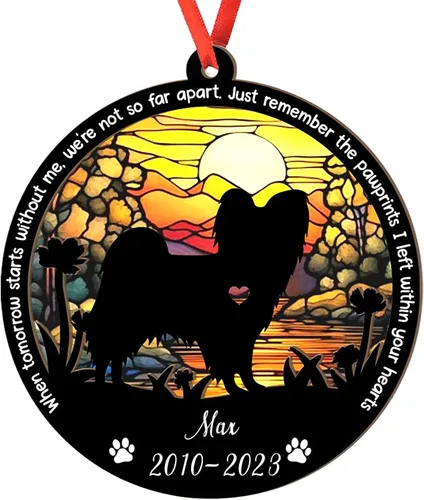 Miniatura 77 de Adorno personalizado para atrapasoles de sabueso afgano, adorno de Navidad de sabueso afgano – Regalo para perro amante, sabueso afgano