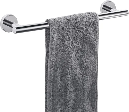 Miniatura 20 de Nolimas Barra de Toalla de Baño Negra Mate Barra de Toalla Individual Barra de Toalla Clásica Montada en Pared Acero Inoxidable Barra de Toalla