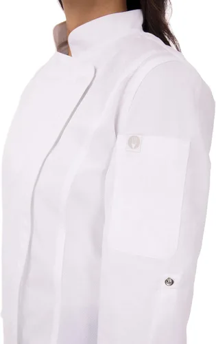 Miniatura 5 de Chef Works Abrigo de chef Hartford Cool Vent para mujer